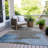 Machine Washable Indoor/Outdoor Xhevrie Denim Rug-1327220441