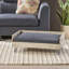 Lit pour chien moderne avec coussin, canapé pour animaux surélevé avec pieds en épingle à cheveux pour décoration de salon, gris foncé