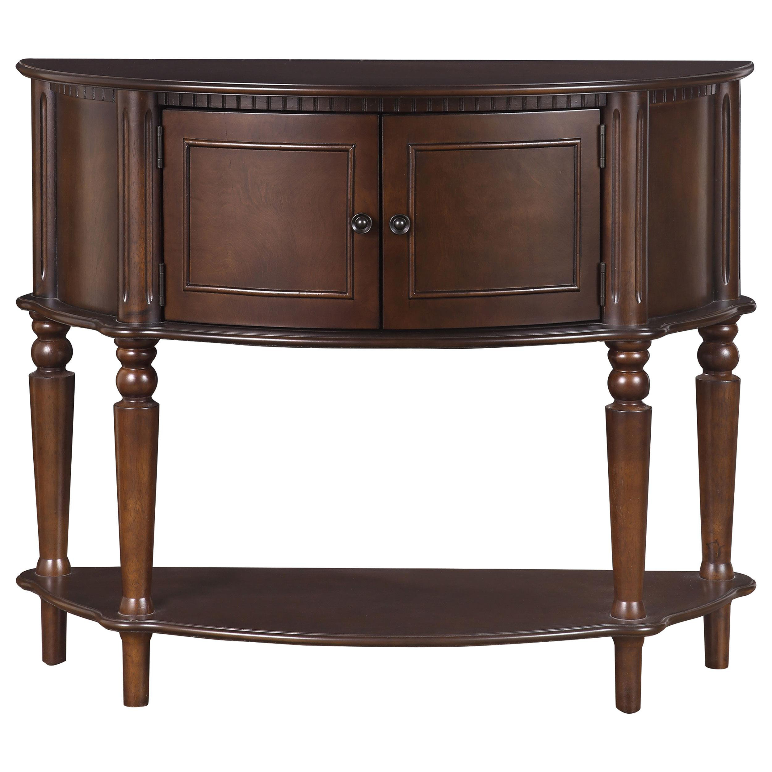 Darby Home Co Luxury Build - Antrione 2-Door Demilune Wood Entryway Console Table Brown | Wayfair