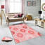 Cisco Machine Made Flatweave Polyester Area Rug in Pink/Red-1437060033