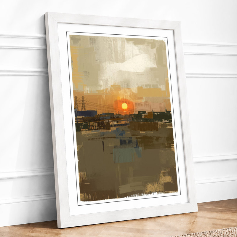 Dawn Industrial - Framed Print, A4 - 29.7 x 21.0 cm, White