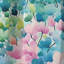 Aquarelle excentricité rose et bleu II - Panneaux de rideaux abstraits-95458190