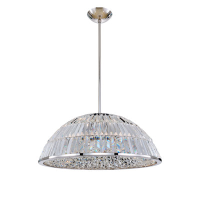 Doma 1 LT Polished Nickel/Clear Chandelier Allegri