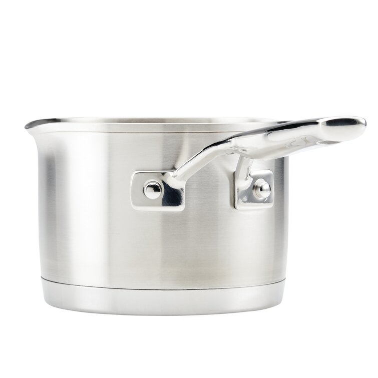 KitchenAid 3-Ply Base Brushed Stainless Steel Stock Pot/Stockpot with Lid,  8 Quart