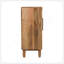 Armoire Marbella en bois massif, brun, 2 tiroirs