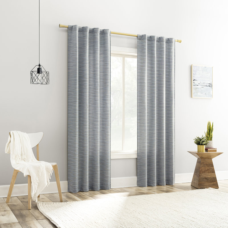 Rideau semi-transparent Laurel, Bleu, L 40 po x L 84 po