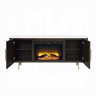 Clayten Server w/Marble Top & Fireplace