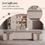 Bureau de direction 94,49 "moderne en L brun pour bureau-1078388777