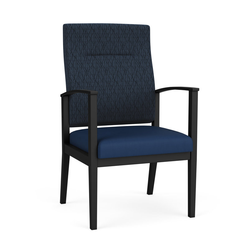 Chaise en métal Amherst, Noir, Portes ouvertes en tissu noir
