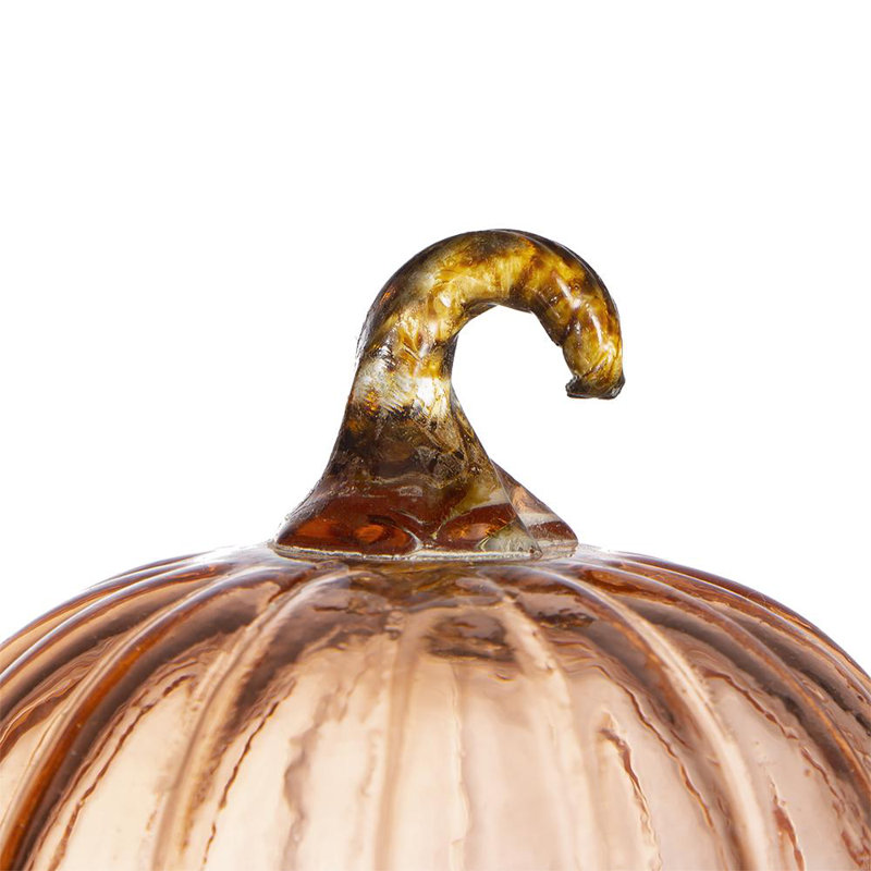 Glass Pumpkins - Set of 8 - Orange