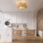 20"Rattan Ceiling Fans with Lights, Low Profile Boho Ceiling Fan with Light and Remote for Living Room Bedroom Dining Room