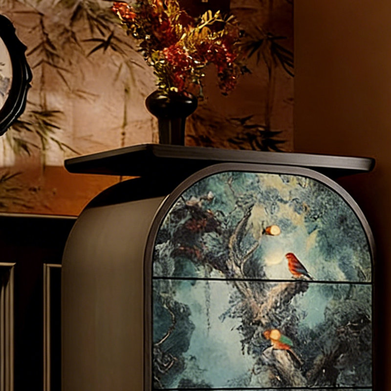 Armoire de rangement 4 tiroirs Art, Noir