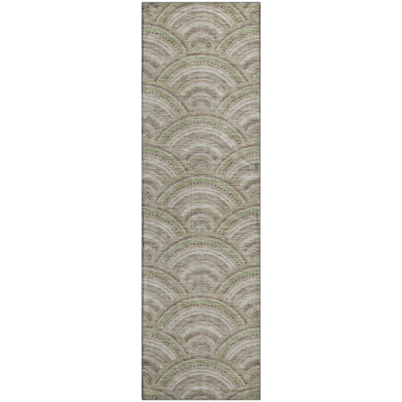 Premium Machine Washable Prisco Taupe Rug, Runner 2'3" x 7'6"
