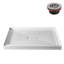 Base de douche en alcôve en acrylique blanc brillant de 42 po x 34 po avec bonde centrale, bonde incluse-115222526