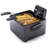 Friteuse en acier inoxydable noir double profs * presto