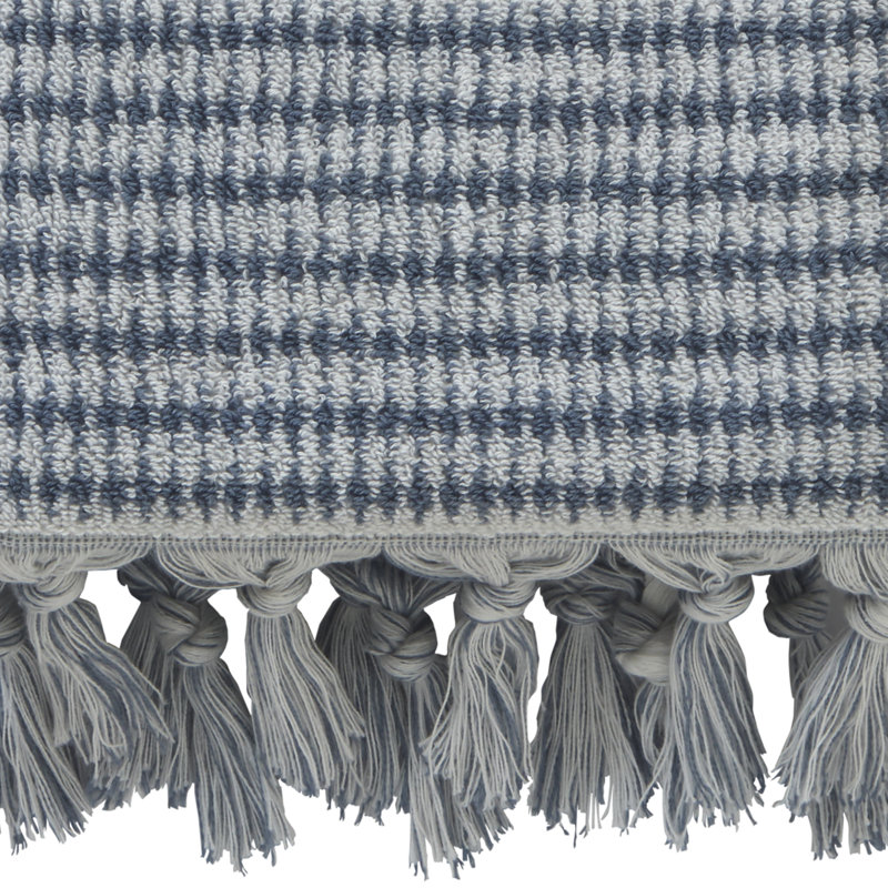 Breakwater Bay Longborough Bath Towel,Tan, Denim Blue