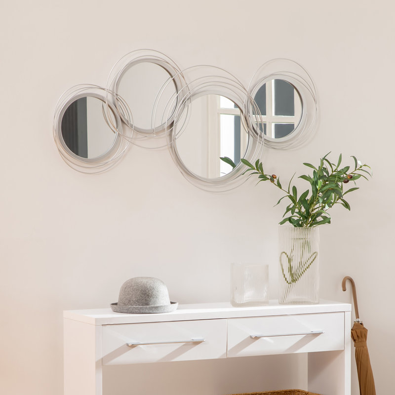 Daxten Metal Flat Wall Mirror, SIlver