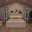 Harlow Queen Size Slatted Bedframe and Headboard with Integrated Light-812875426