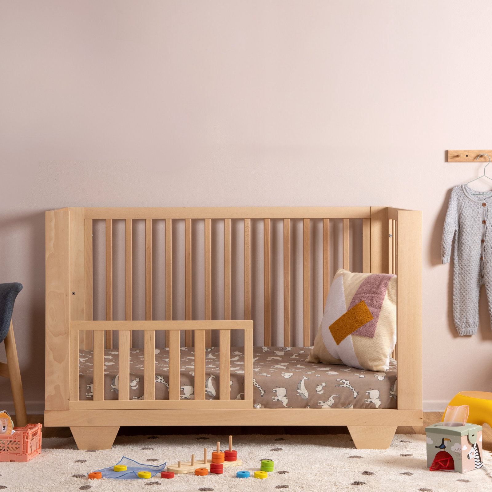 8-in-1 Convertible Crib, Natural