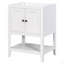 Base de meuble-lavabo 24 po seulement, structure en bois massif, armoire de rangement avec portes et tablette ouverte