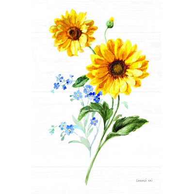 «Bees and Blooms Flowers V» par Danhui Nai - reproduction d'art sur toile tendue