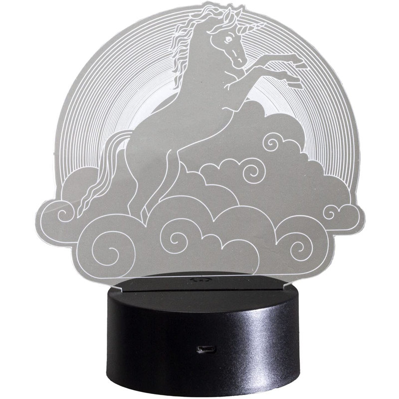 Amaiia Unicorn Riding Night Clouds Night Light
