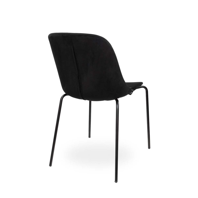 Upholstered Dining Chair, Black, Black