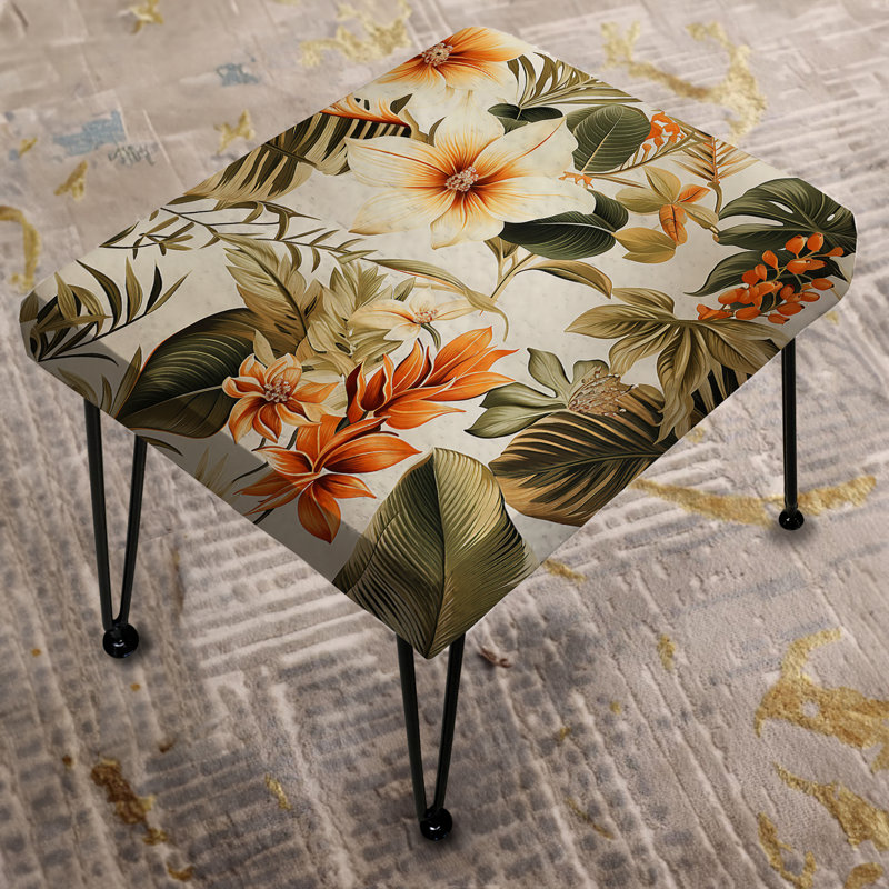 Repose-pieds Tropical Greens Warm Earth Tones IV - Tropical