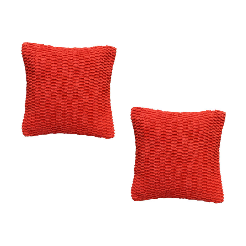 Housse de coussin en coton Oriole, Rouge vif