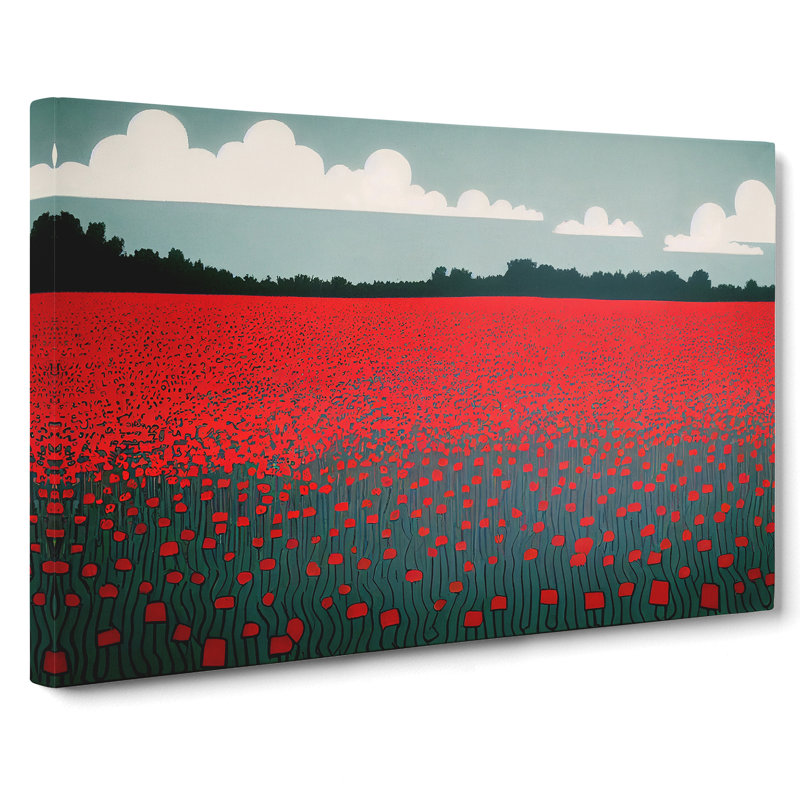 Sublime Poppy Field Flowers - Wrapped Canvas, 35cm H x 50cm W x 3cm D
