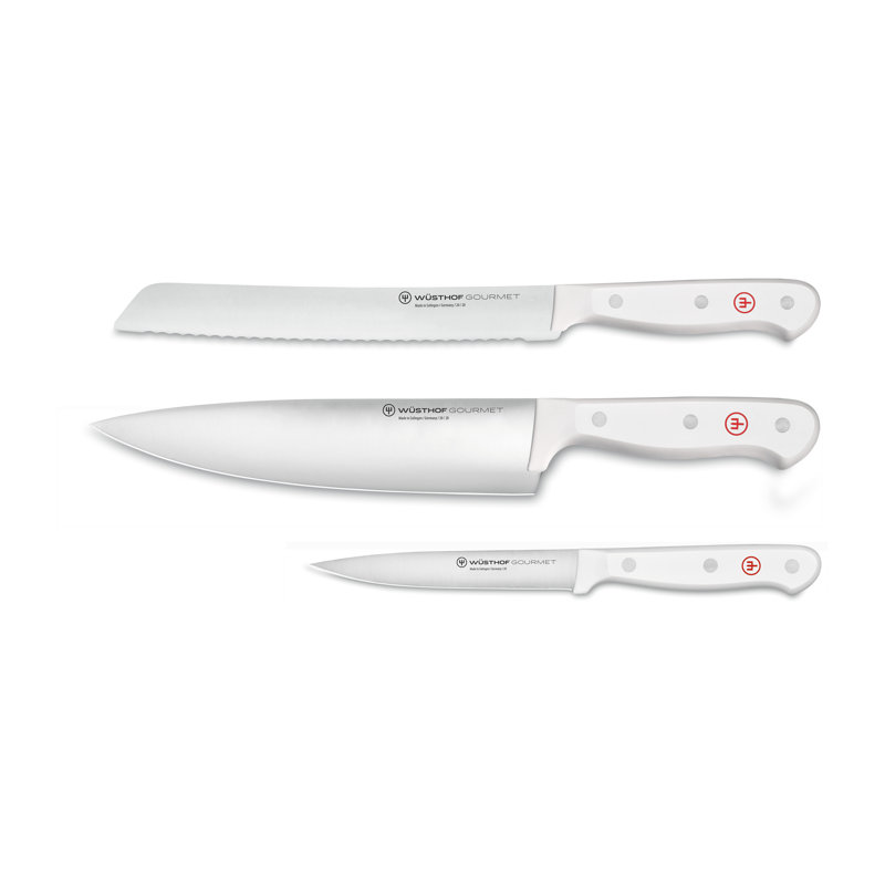 WÜSTHOF Gourmet White 3-Piece Chef's Knife Set