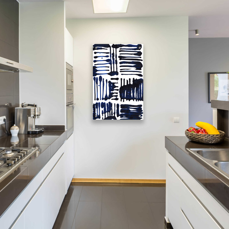 "Indigo Stripes II" par Jodi Fuchs, H 36 po x l 24 po x P 0,2 po