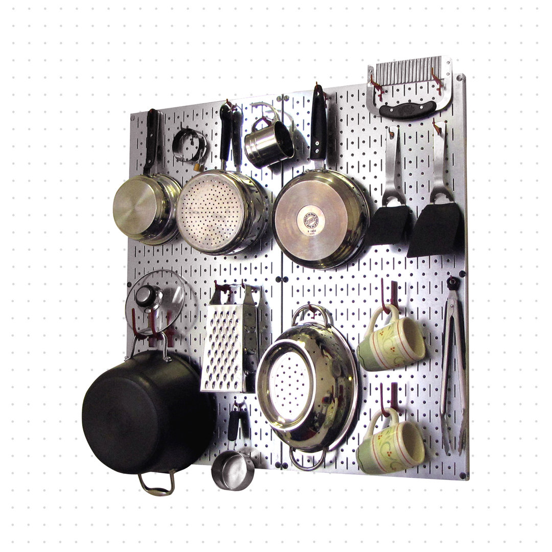 Metal Rectangle Wall Mounted Pot Rack Prep & Savour 