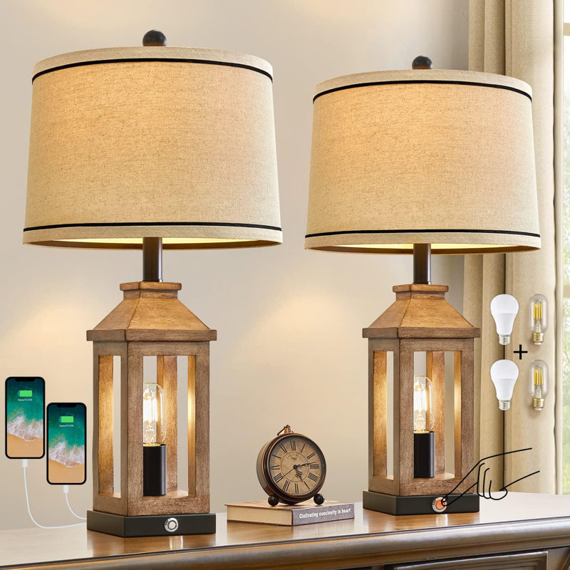 Lampe de table Azore en résine USB