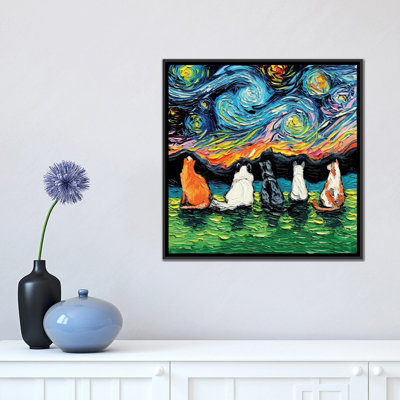 «Starry Cats» par Aja Trêves - reproduction d'art sur