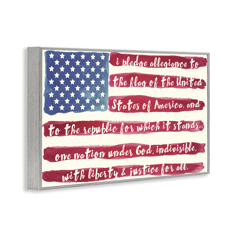 «Pledge Of Allegiance», giclée encadrée, design par Sophie 6, H 16 po x l 24 po, Estampe numérique Farmhouse