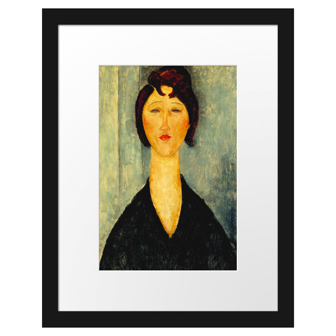 Gerahmter Kunstdruck Portrait of a Young Woman von Amedeo Modigliani