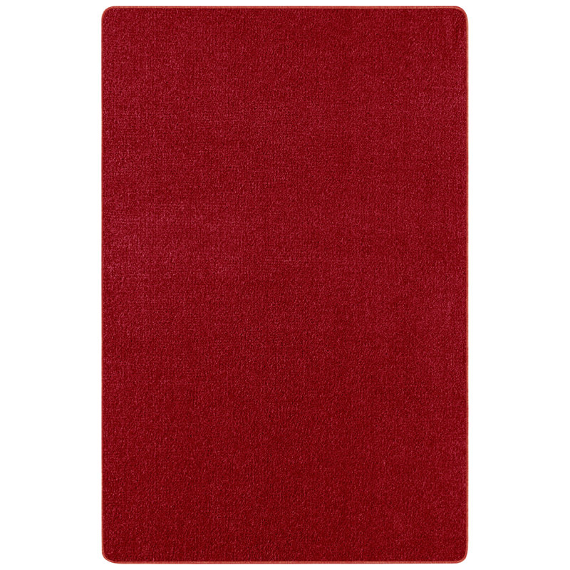 Tufted Red Rug, Rectangle 80 x 150cm