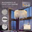 Lustre à tambour octogonal en cristal K9 chromé de 40,6 cm (16 po), suspension moderne en verre transparent 3CCT