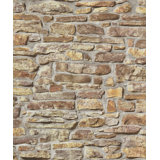 Bricks and More Collection Rustic Stone Wall Wallpaper Roll