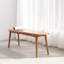 Banc de table en bois de chêne naturel pour salle à manger