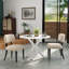 Ensemble de salle à manger à piédestal rond avec chaises rembourrées-312218097-312218099-312218103