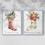 Comfy Cozy Stocking III - reproduction encadrée de qualité supérieure - prête à être accrochée - aucun clou requis - aucun clou requis