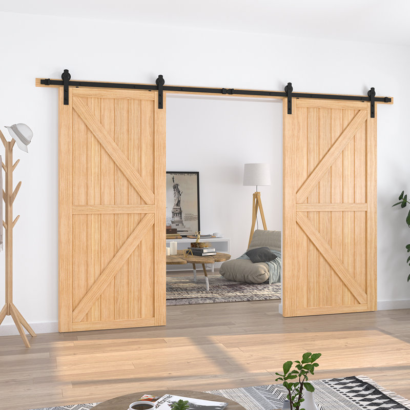Ensemble de quincaillerie pour porte de grange standard I Shape, 156 po
