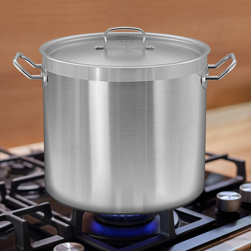Nutrichef 30 Quart Stainless Steel Heavy Duty Induction Stockpot