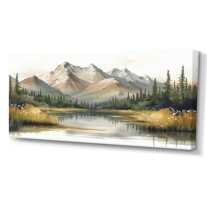 Alaska Winter River into Denali National Park II - Alaska, art mural, Toile tendue, H 28 po x l 60 po x P 1,5 po
