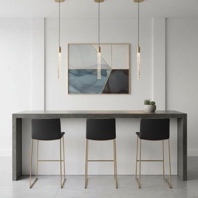 Luminaire suspendu en cristal pour îlot de cuisine 1 lumière Solem