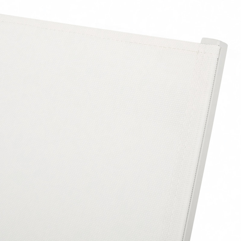 Méridienne inclinable Alliyiah, Crème / Blanc, 1