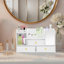 Organisateur de maquillage à 3 tiroirs Boîte de rangement pour meuble-lavabo blanc 15,74 po