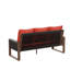 Wood Wicker Patio Sofa-108796951